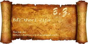 Báthori Zita névjegykártya
